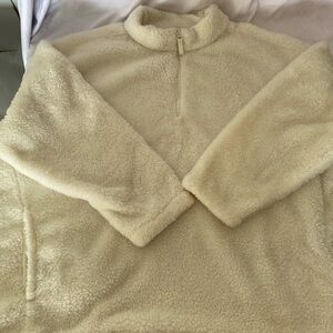 Lands' End Cream Fleece Jacket